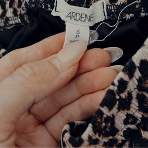 Cheetah print shorts.